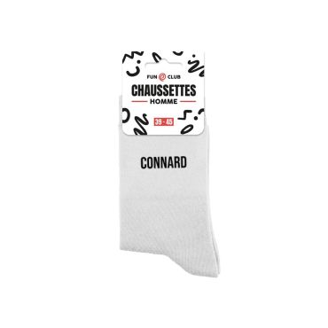 Chaussettes blanches pour homme avec citation | jourdefete.com