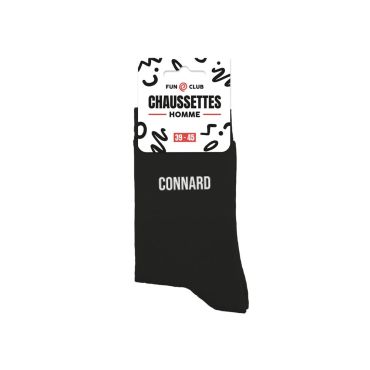 Chaussettes noires pour homme avec inscription, une idée cadeau drôle | jourdefete.com