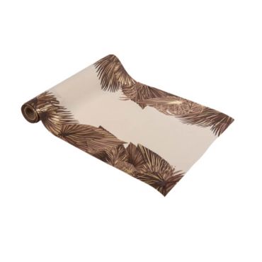 chemin de table collection palm chocolat et creme | jourdefete.com