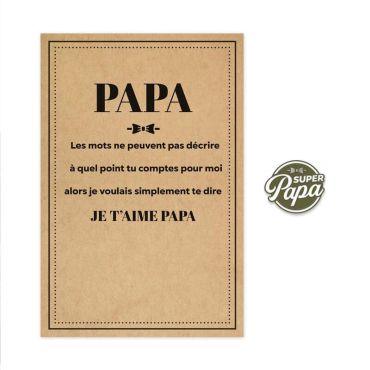 Carte et Pin's - Super Papa