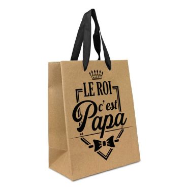Pochette Cadeau en kraft - Le Roi c'est Papa