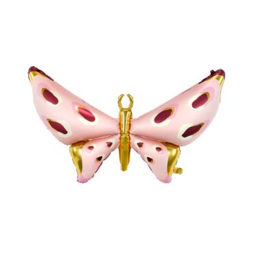 ballon alu papillon rose | jourdefete.com