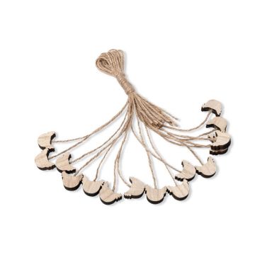 16 cocottes en bois avec ficelle | jourdefete.com