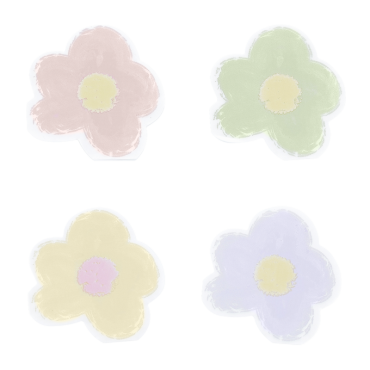 Serviettes cocktail en papier en forme de fleurs pour une table de Pâques fleurie | jourdefete.com