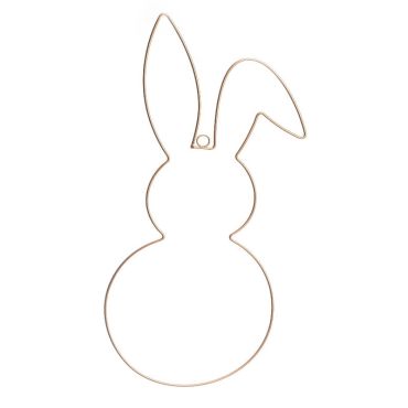 lapin en métal doré à suspendre de 59 cm | jourdefete.com