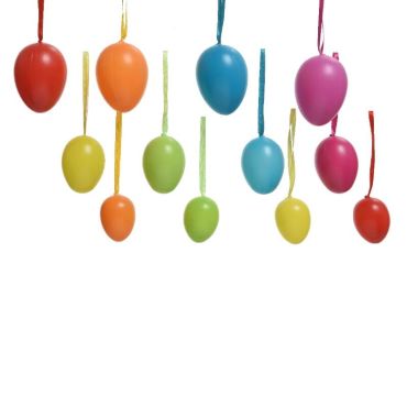 12 œufs de Pâques en plastique colorés | jourdefete.com