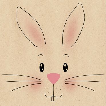 Serviettes Pâques motif lapin blanc sur fond beige | jourdefete.com