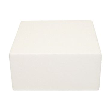 Cake Dummy carré en polystyrène 20 x 20 x 10 cm, base pour décoration pâtissière | jourdefete.com
