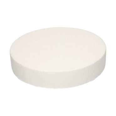 Cake Dummy rond 25 x 5 cm en polystyrène, idéal pour gâteaux décoratifs et vitrines | jourdefete.com