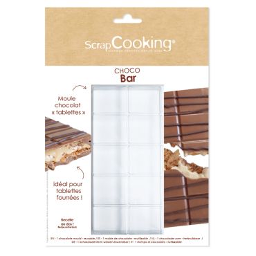 Moule à chocolat Choco Bar ScrapCooking pour tablettes fourrées maison | jourdefete.com