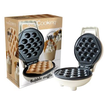 Appareil Mini Factory Bubble Waffle ScrapCooking pour gaufres bulles gourmandes | jourdefete.com