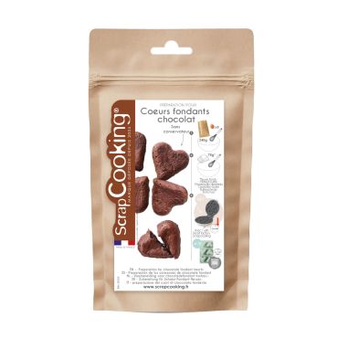 Préparation pour Cœurs Fondants Chocolat ScrapCooking, mix gourmand pour réaliser des desserts fondants maison | jourdefete.com