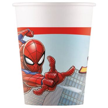 8 gobelets en carton spiderman | jourdefete.com