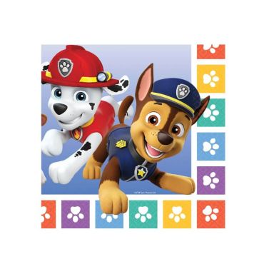 Découvrez ce superbe lot de 16 serviettes en papier à l'effigie de la Pat' Patrouille™ | jourdefete.com