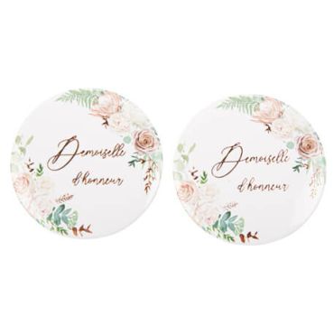 2 badges pour demoiselles d'honneur collection peony | jourdefete.com