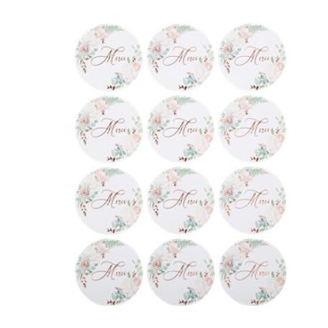 Stickers "Merci" rose gold pour un mariage thème végétal | jourdefete.com