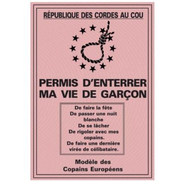 permis d'enterrement de vie de garçon