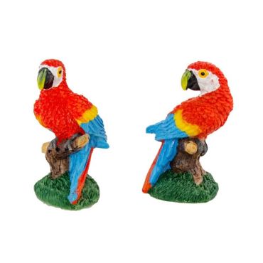 Perroquet en Resine - Rouge et Bleu - Modele au choix | jourdefete.com