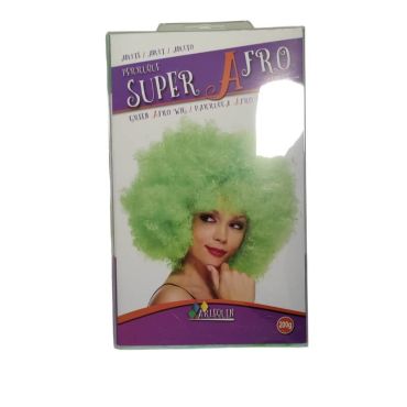 perruque Super Afro verte | jourdefete.com