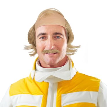 Perruque et moustache Jean-Claude Dusse Les Bronzés font du ski déguisement drôle | jourdefete.com