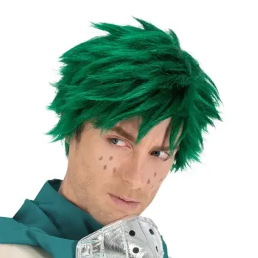 Perruque d'Izuku Midoriya de la série My Hero Academia, parfaite pour cosplay et soirées déguisées | jourdefete.com