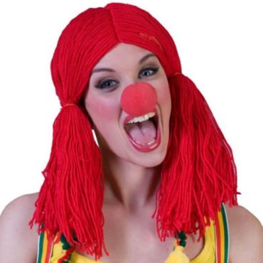 Perruque de Clown en Laine pour Femme