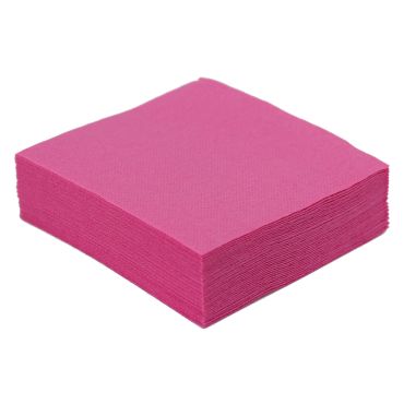 50 Petites Serviettes Microgaufrées - Fuchsia
