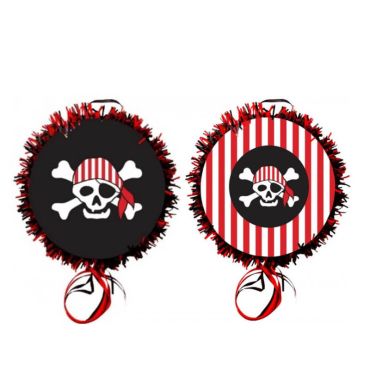 pinata pirate rouge noir et blanc | jourdefete.com