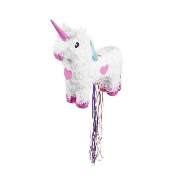 pinata à tirer licorne avec cœur rose | jourdefete.com