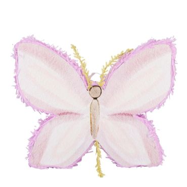 Piñata papillon pastel lilas et crème pour fête féerique enfant | jourdefete.com