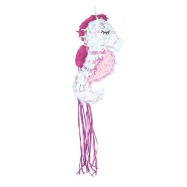 pinata hippocampe irise rose et blanc | jourdefete.com