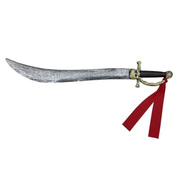 Épée de Pirate 82 cm déguisement avec ruban rouge | jourdefete.com