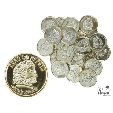 Pièces d’or pirates lot de 25 pour chasse au trésor ou déguisement | jourdefete.com