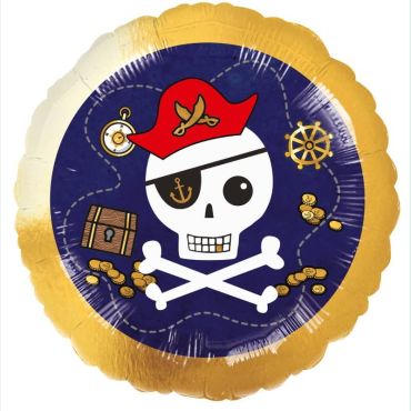 ballon en aluminium collection pirate rouge de 43 cm | jourdefete.com