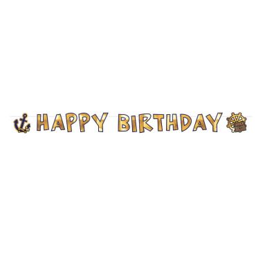 guirlande happy birthday collection pirate rouge | jourdefete.com