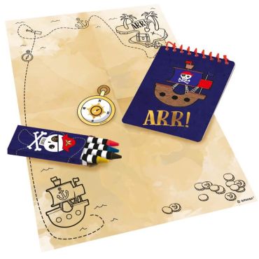 Jeu de chasse au trésor collection Pirate rouge de 24 pièces | jourdefete.com