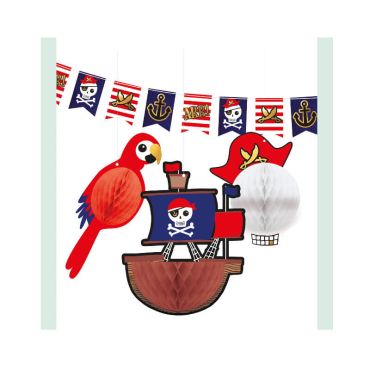 kit de decoration collection pirate rouge | jourdefete.com