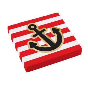 16 serviettes collection pirate rouge | jourdefete.com