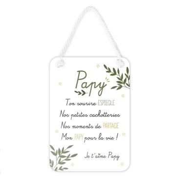 Plaque affective - Papy - Collection Famille d'Amour | jourdefete.com
