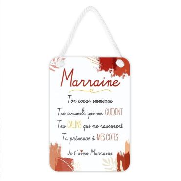 Plaque affective - Marraine - Collection Famille d'Amour | jourdefete.com