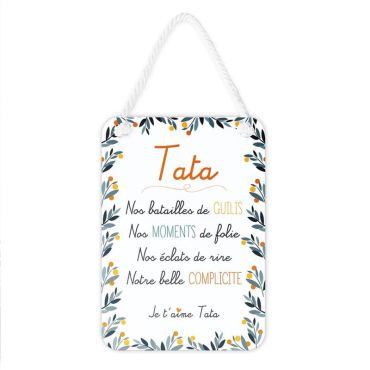 Plaque affective - Tata - Collection Famille d'Amour | jourdefete.com