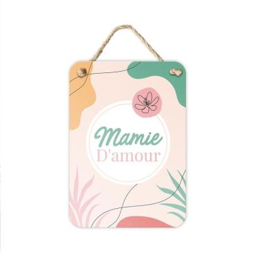 Plaque en métal - Mamie d'amour | jourdefete.com