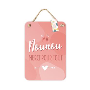 Plaque en métal - Ma Nounou merci pour tout | jourdefete.com
