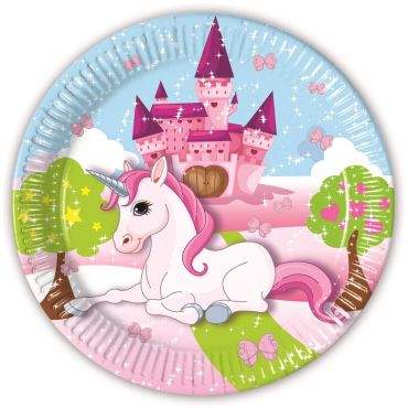 8 Grandes Assiettes Licorne
