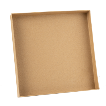 Plateau carré en carton kraft pour buffets et réceptions | jourdefete.com