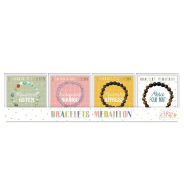 Bracelets médaillon pour remercier enseignants et nounous | jourdefete.com