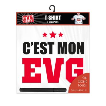 T-Shirt à dédicacer "C'est mon EVG" | jourdefete.com