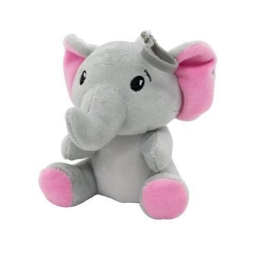 Poids ballon peluche éléphant gris avec oreilles roses | jourdefete.com
