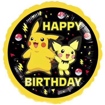 Ballon anniversaire Pokémon Pikachu Happy Birthday 43 cm | jourdefete.com