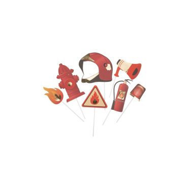 kit photobooth anniversaire pompier | jourdefete.com